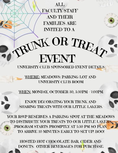 GVS UClub Trunk or Treat